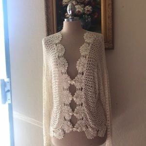 Off white crochet top